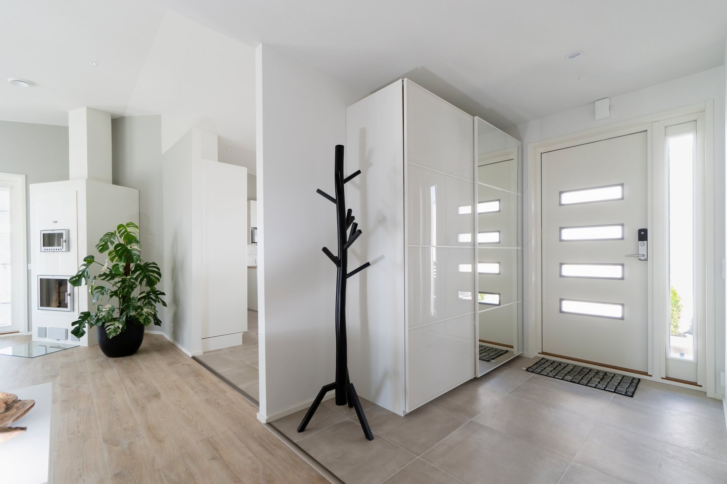 Ulko-ovi Swedoor Function F2090W53 valkoinen satiinilasi