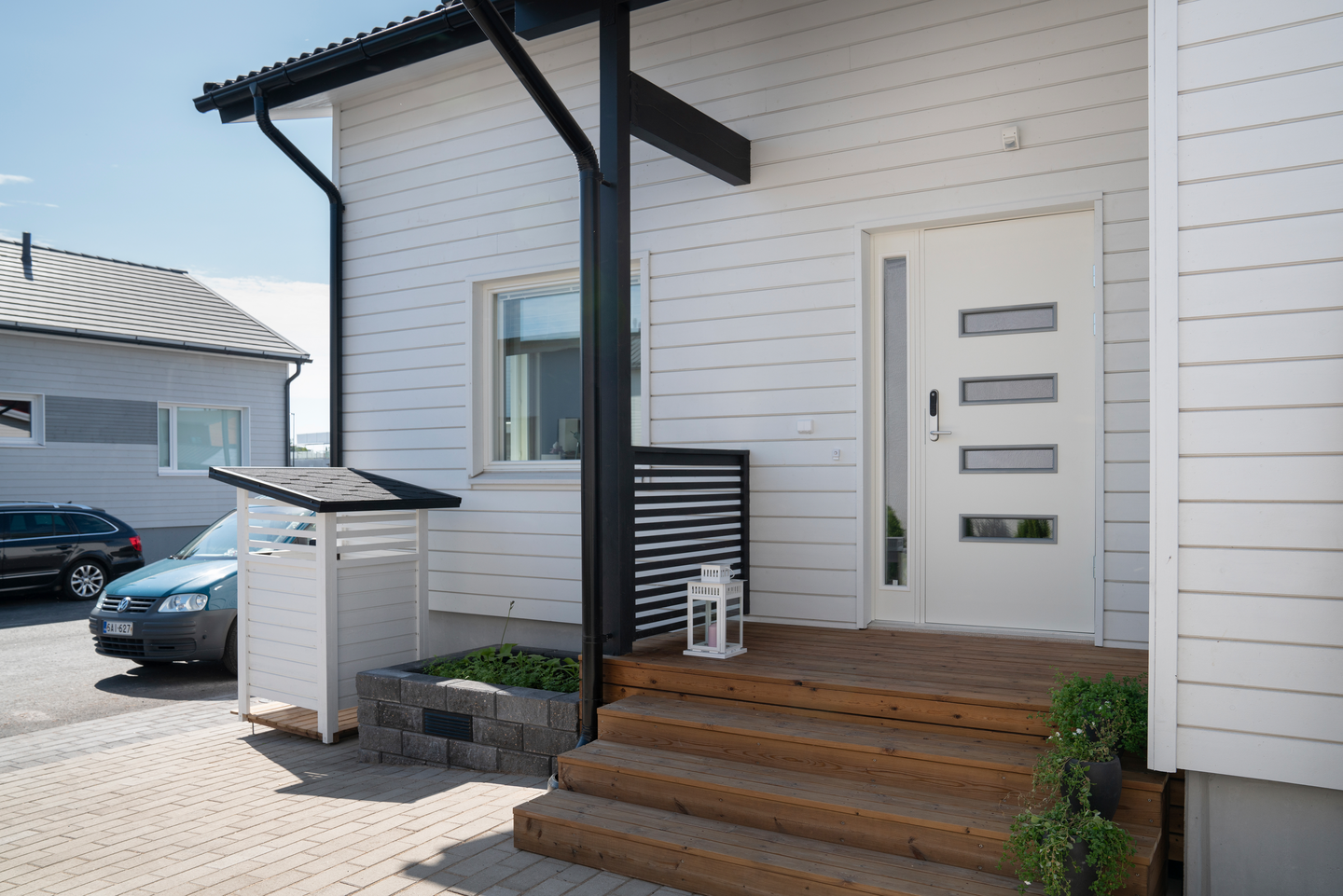 Ulko-ovi Swedoor Function F2090W53 valkoinen satiinilasi