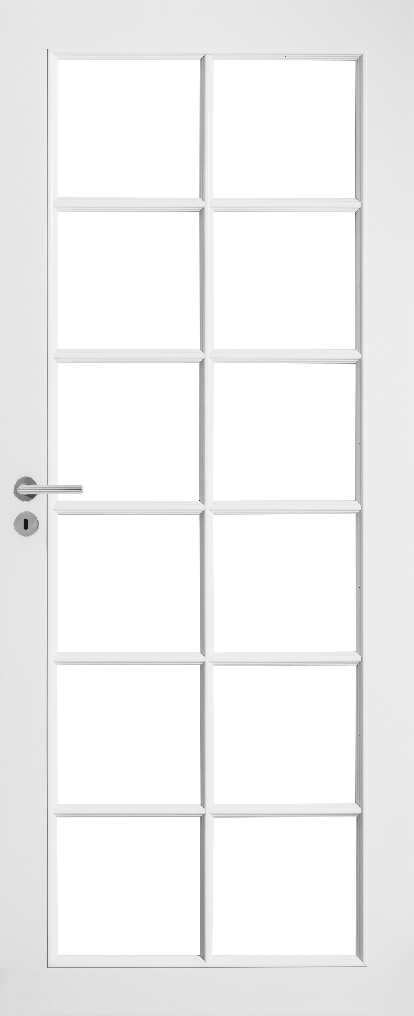 Sisäovi Swedoor Style 20 kevytpeiliovi maalattu valkoinen kirkas lasi