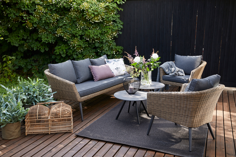 Terassimatto Cello Grace 80x240cm tummanharmaa