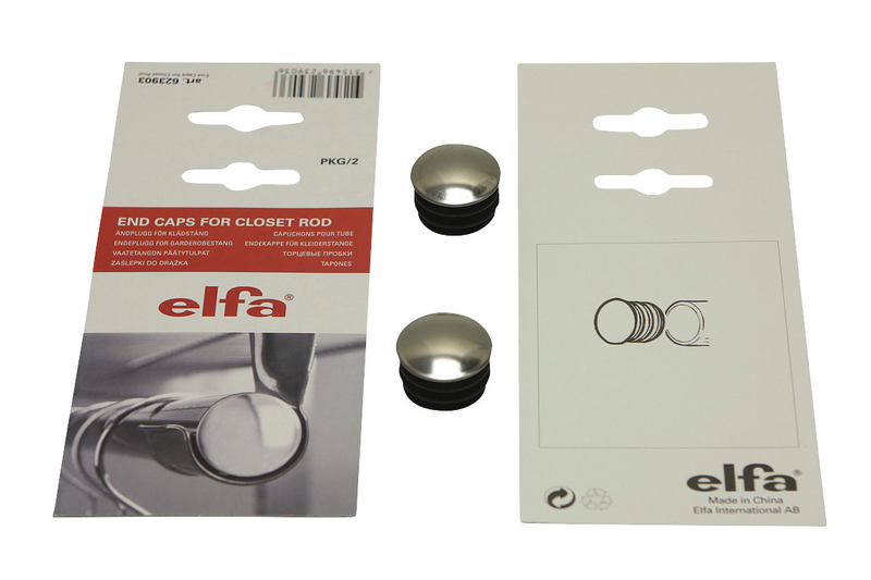 Päätytulppa Elfa kromi 623903 2kpl