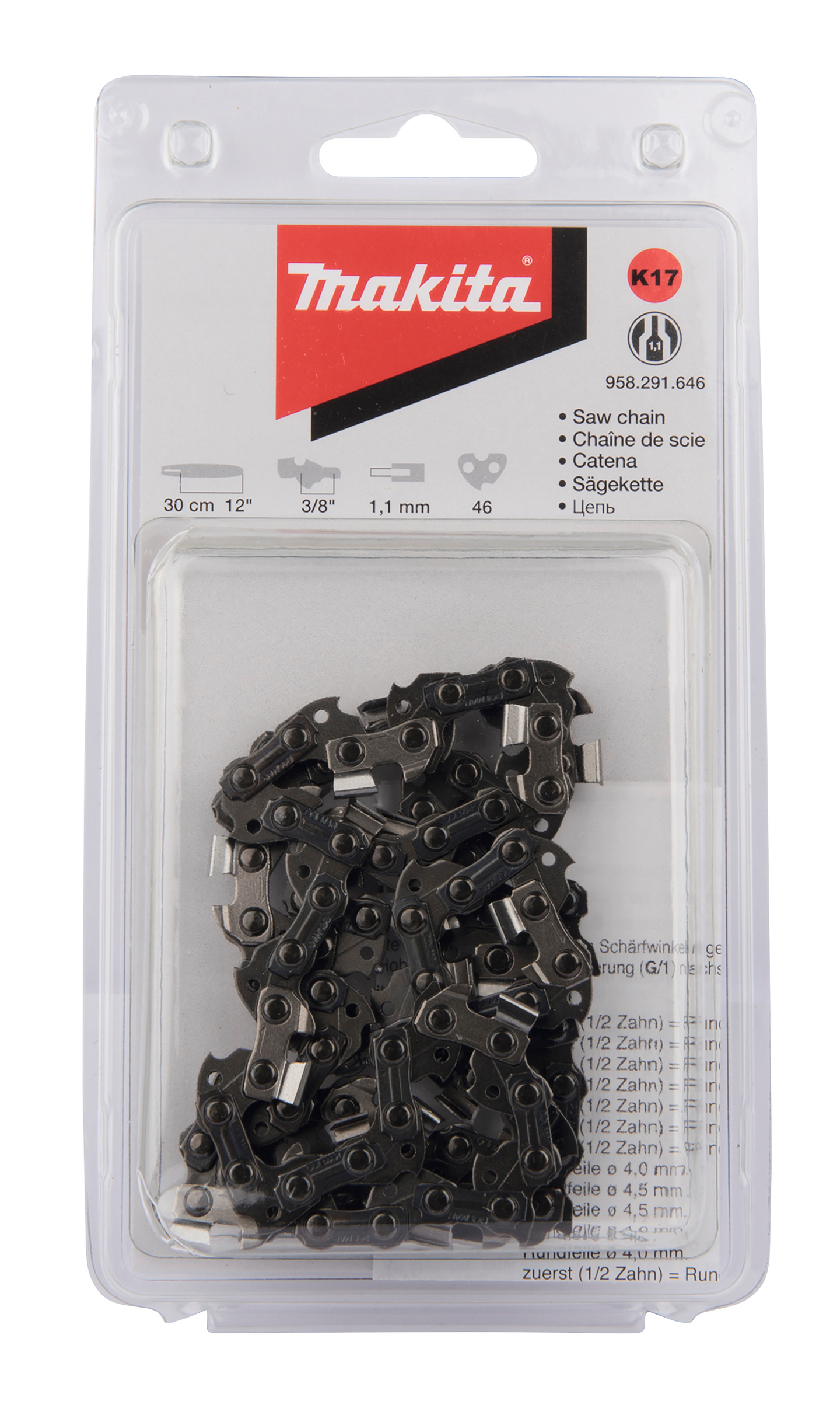 Teräketju Makita 12in 3/8 1,1mm -46