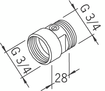 Epäkeskoliittimien sulku Oras 281206/2 G3/4 2kpl
