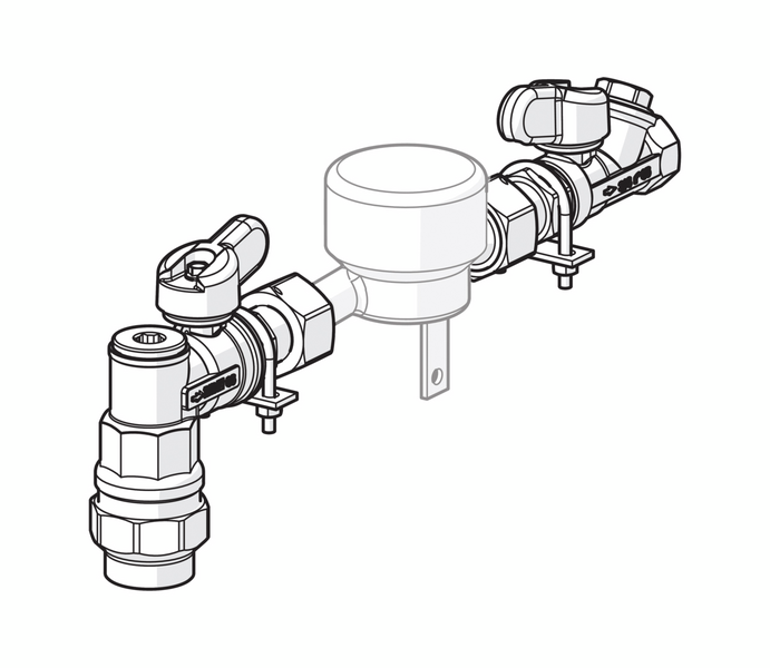 Vesimittariventtiilipari Oras 432140