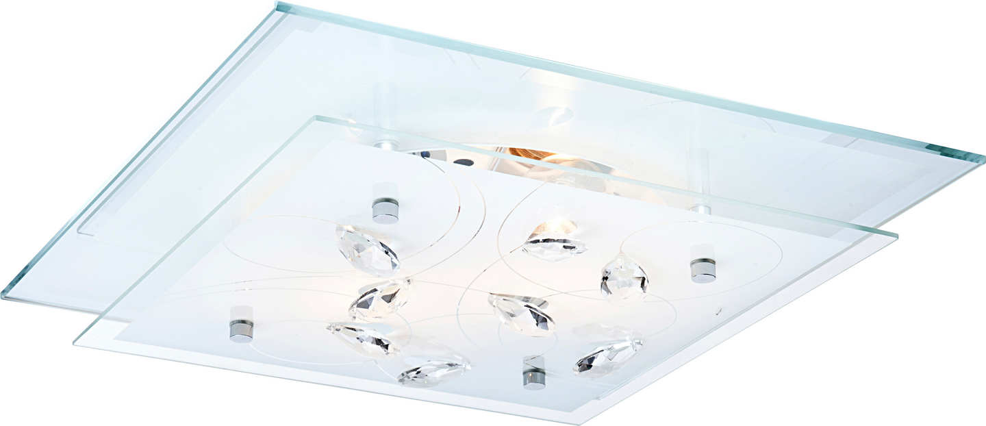 Kattovalaisin Globo Jasmina E27 max.40W kromi