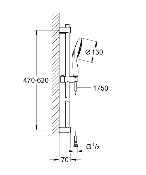 Suihkusetti GROHE Rain 130 26112000