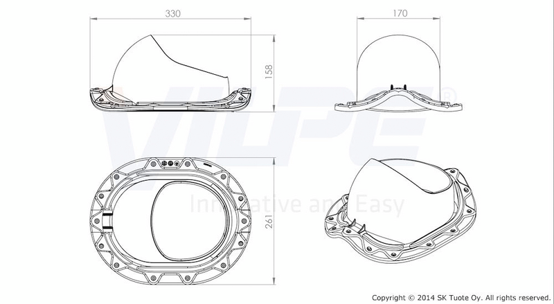 Peltiläpivienti VILPE muotokate ruskea RR32