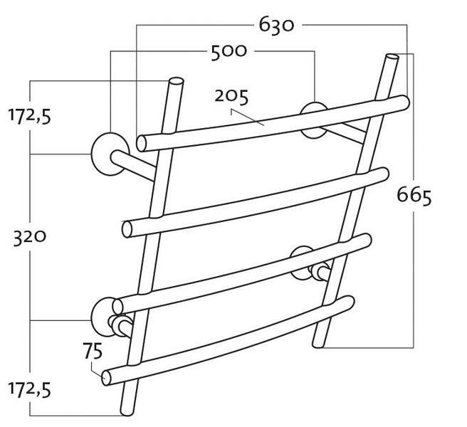Pyyhekuivain REJ Design vesi Bamboo Quartet BT kromi