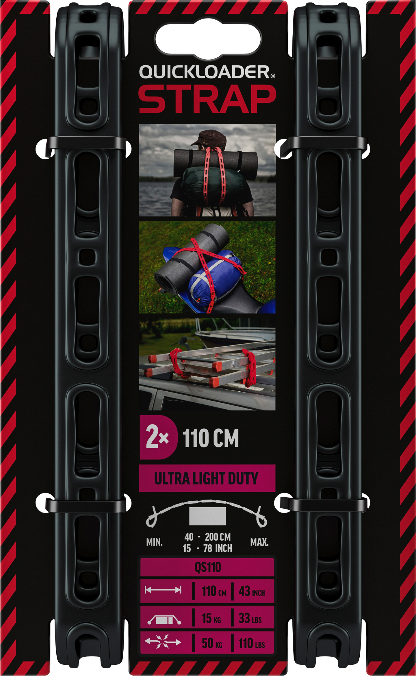 Kiinnitysremmi QUICKLOADER Strap QS110 110cm 2kpl