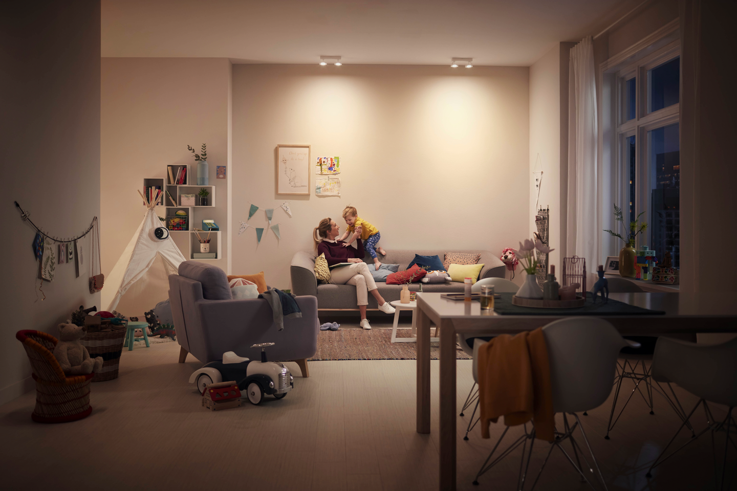 Kohdevalaisin Clockwork 2x5W valkoinen