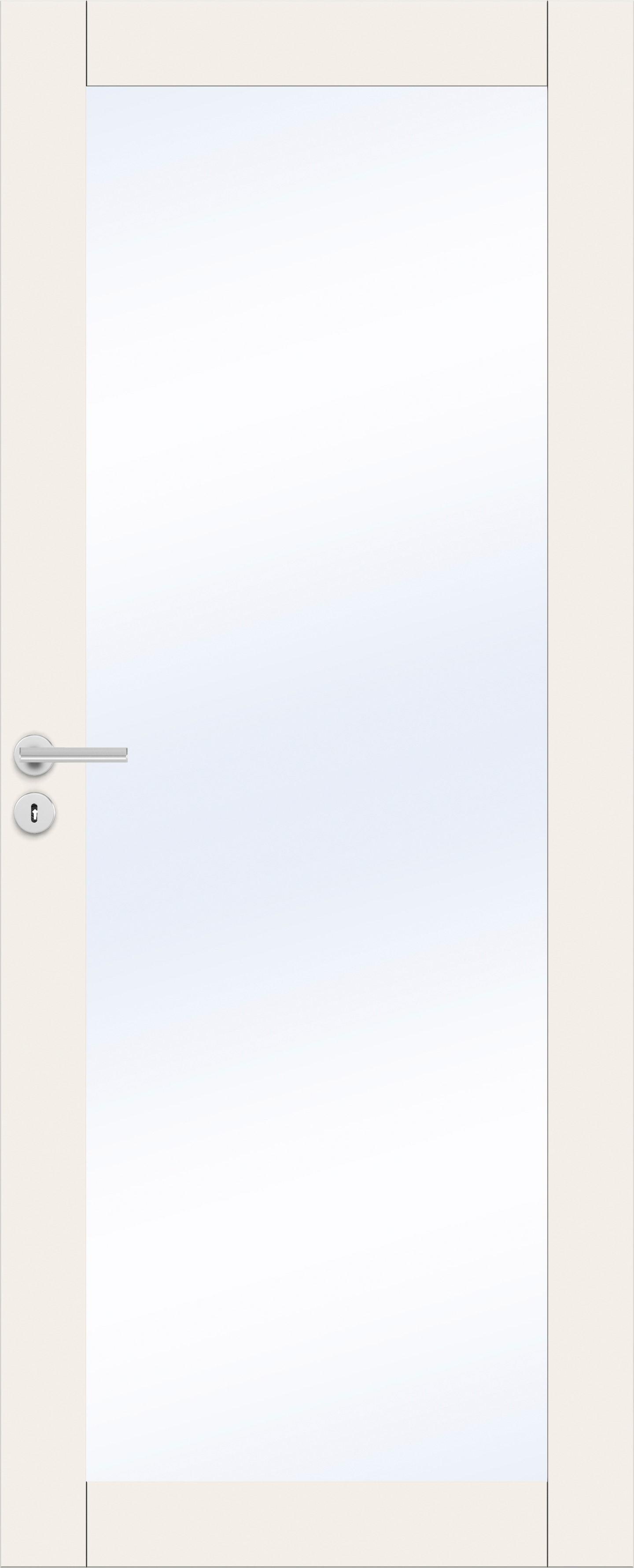 Sisäovi Swedoor Unique 504 massiivikehysovi valkoinen satiinilasi