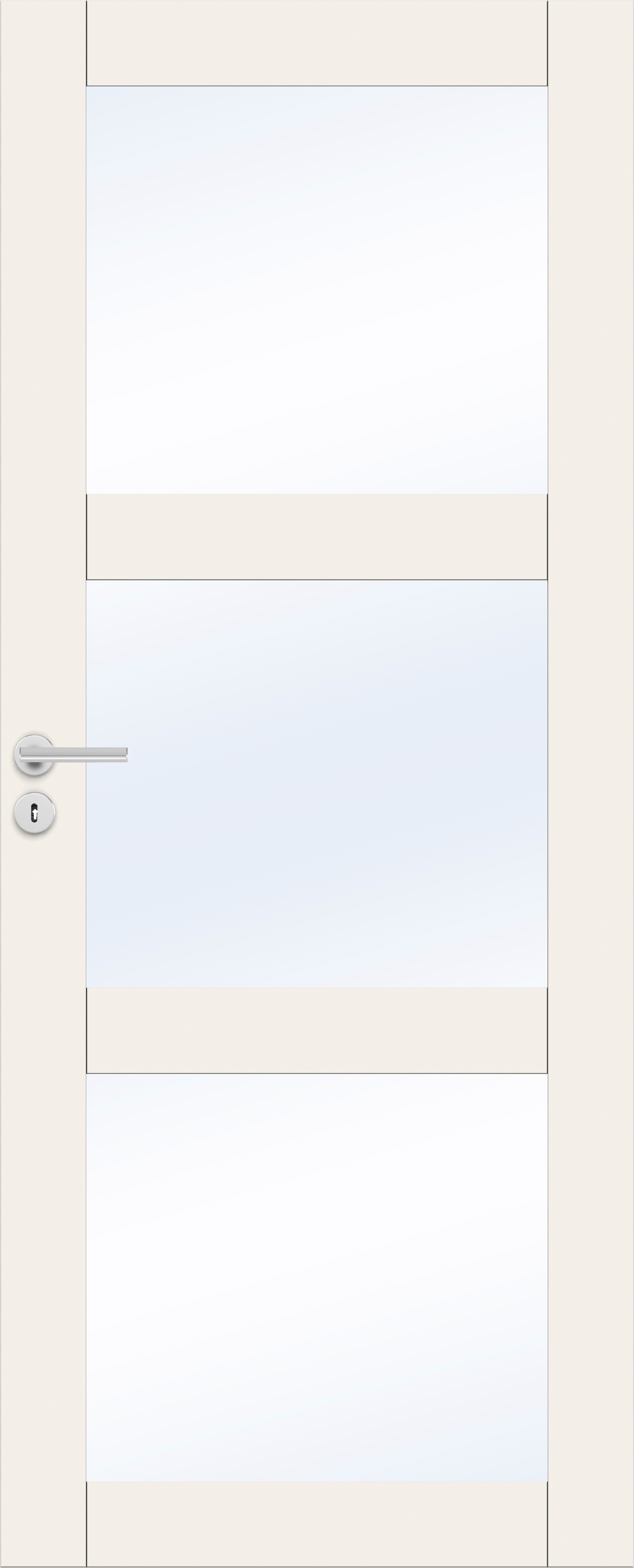 Sisäovi Swedoor Unique 507 massiivikehysovi valkoinen kirkas lasi
