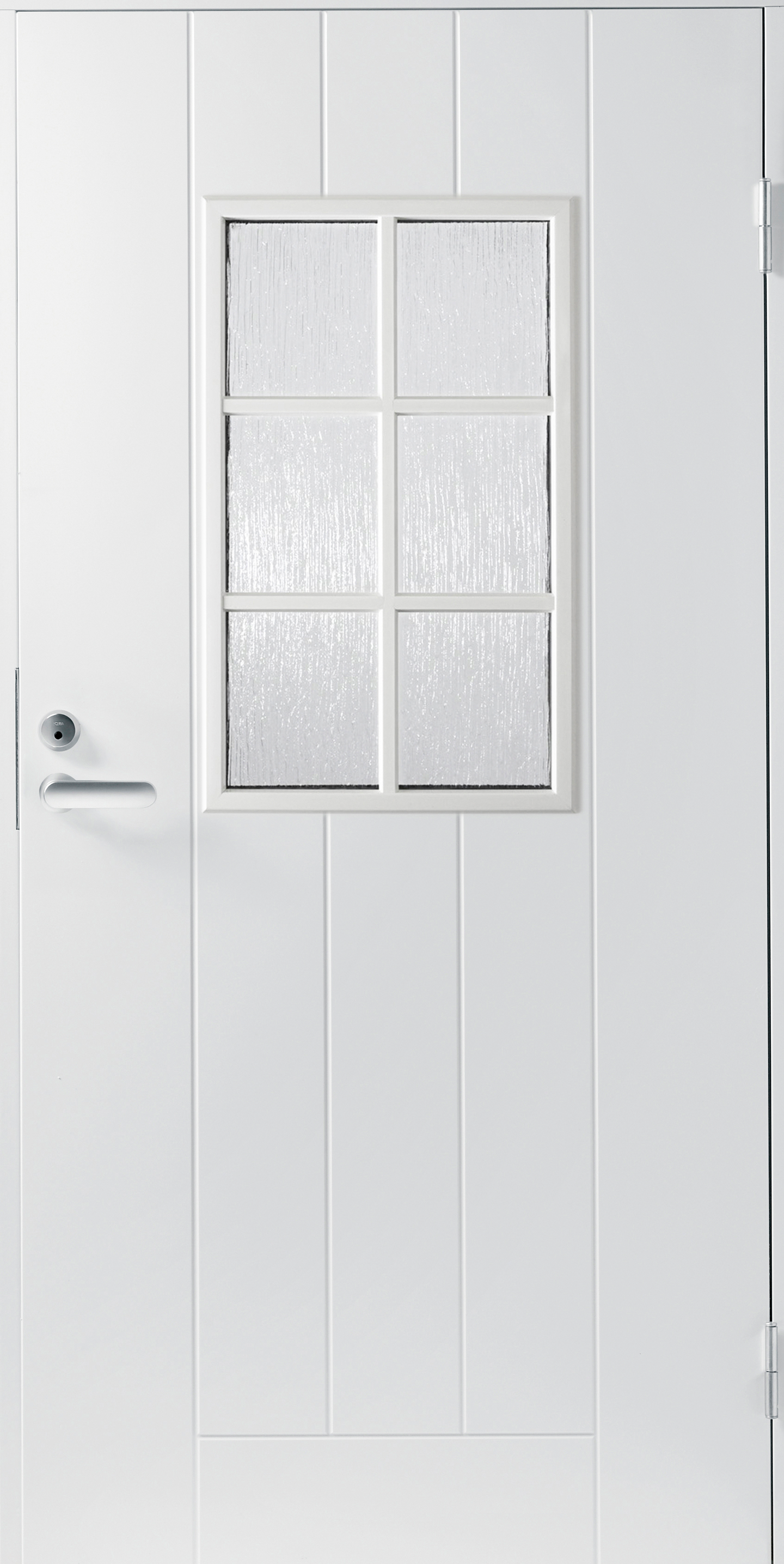 Ulko-ovi Swedoor Basic B0015 valkoinen kuviolasi