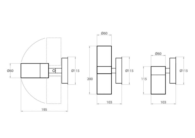 Ulkoseinävalaisin Airam Alppila GU10 2x35W IP44