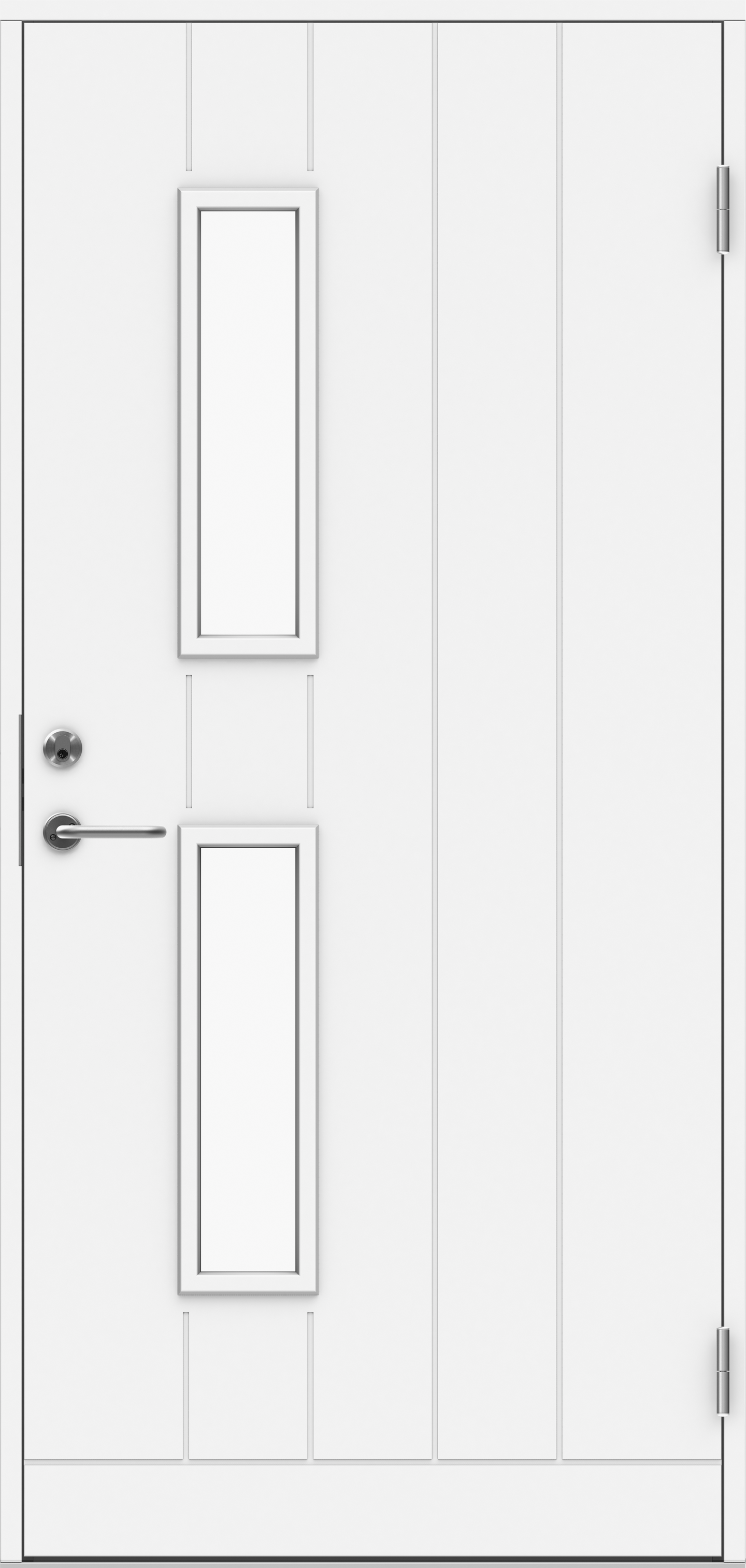 Ulko-ovi Swedoor Basic B0028 valkoinen kuviolasi