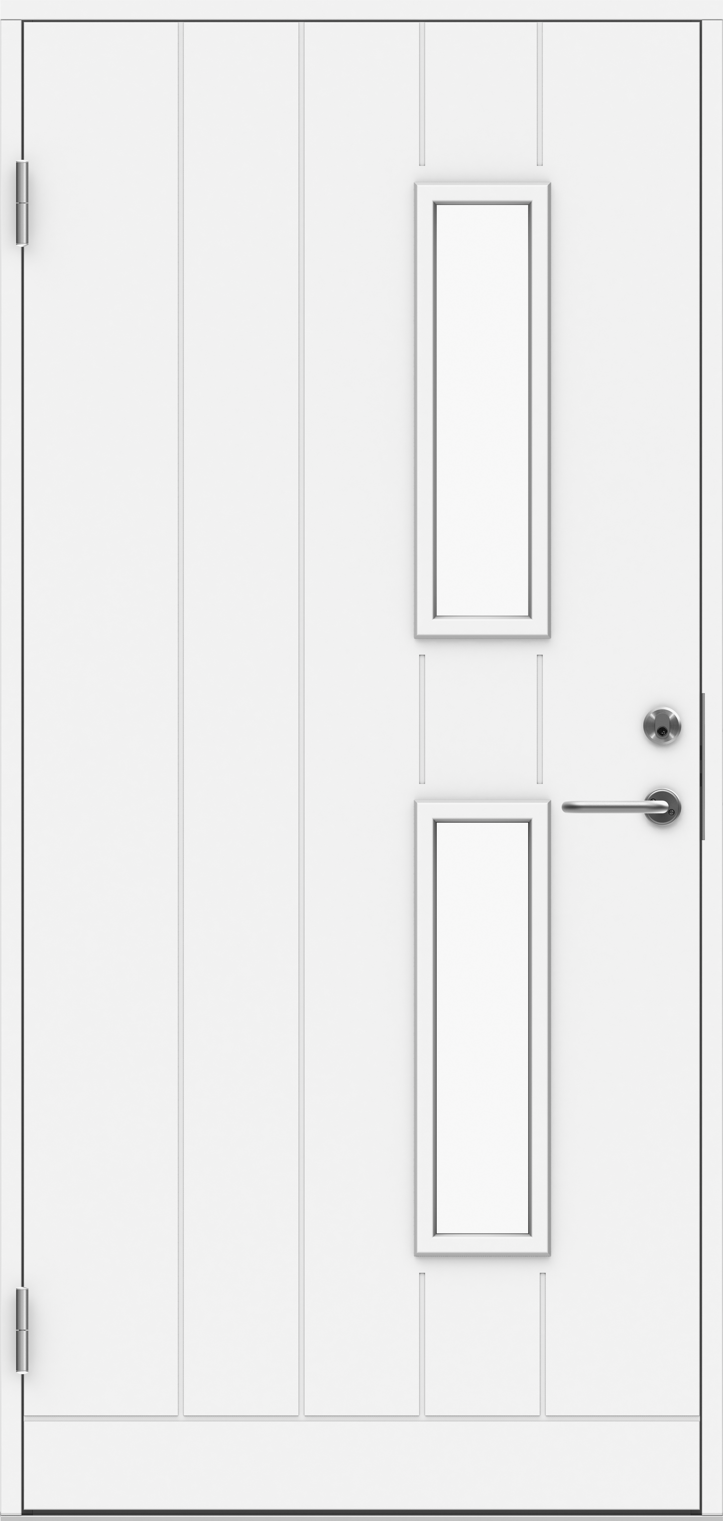 Ulko-ovi Swedoor Basic B0028 valkoinen kuviolasi