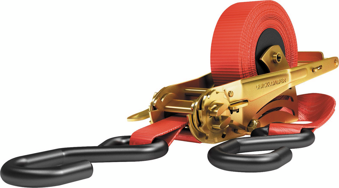 Rataslukkovyö itsestäänkelaava QUICKLOADER 800kg liinan pituus 3,6m