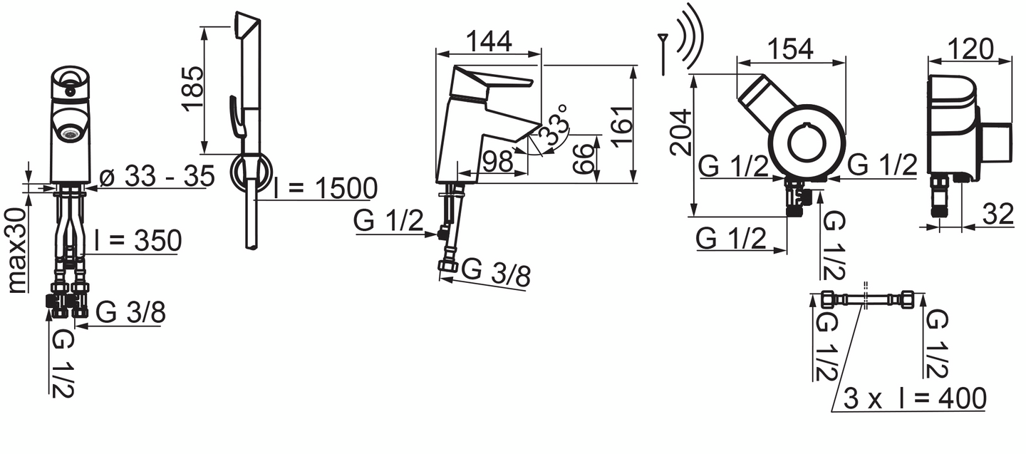 Pesuallashana Oras Optima 2713F Bidetta