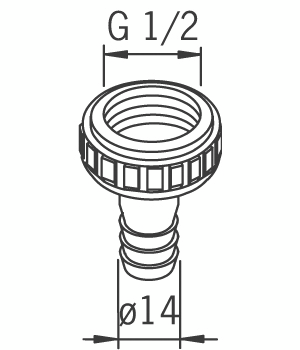 Letkuliitin Oras 1/2x13 kromi 223011