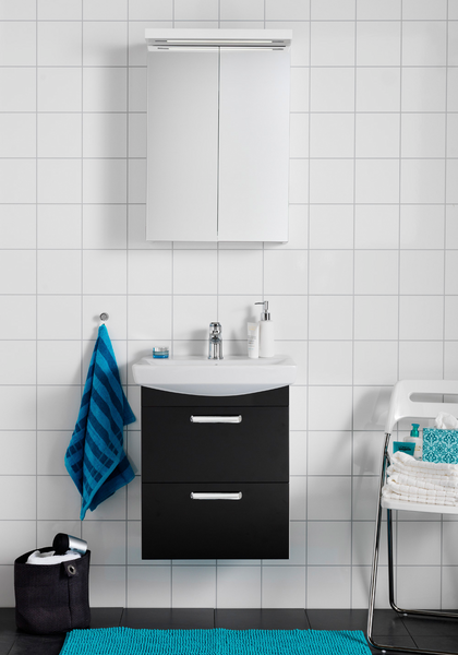 BADRUMSMÖBEL HAFA LIFE 500 VIT, MED SPEGELSKÅP