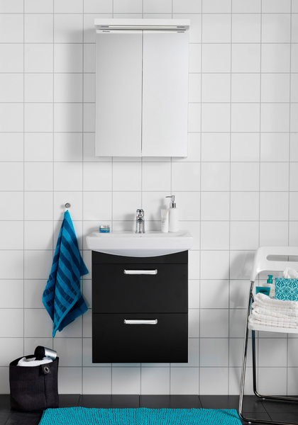 BADRUMSMÖBEL HAFA LIFE 600 VIT, MED SPEGELSKÅP