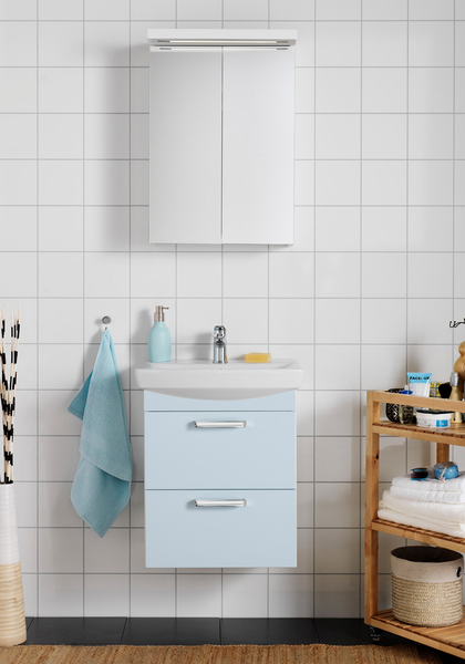 BADRUMSMÖBEL HAFA LIFE 600 VIT, MED SPEGELSKÅP