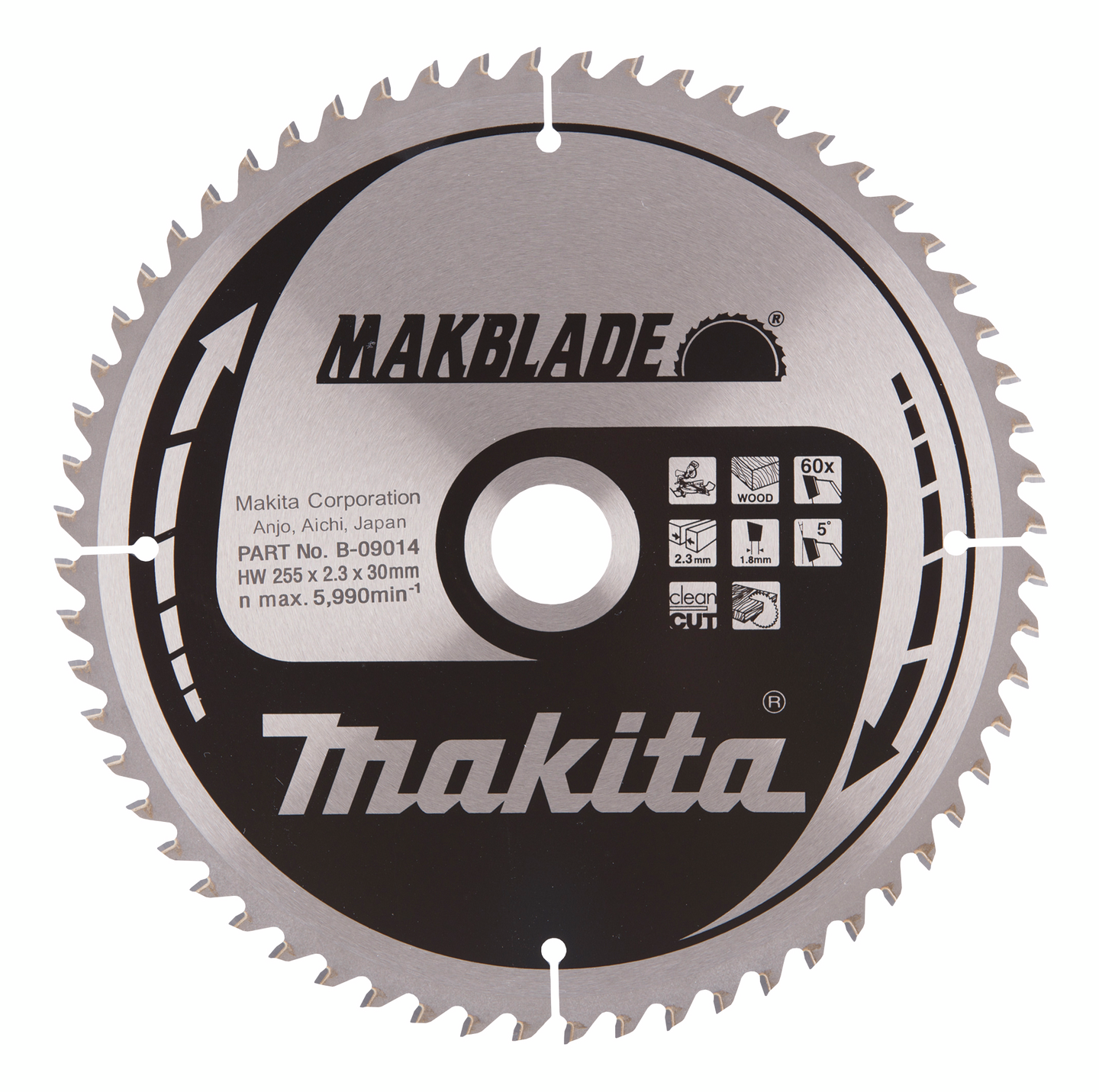 Pyörösahanterä Makita 255x30x2,3mm Z-60 B-09014