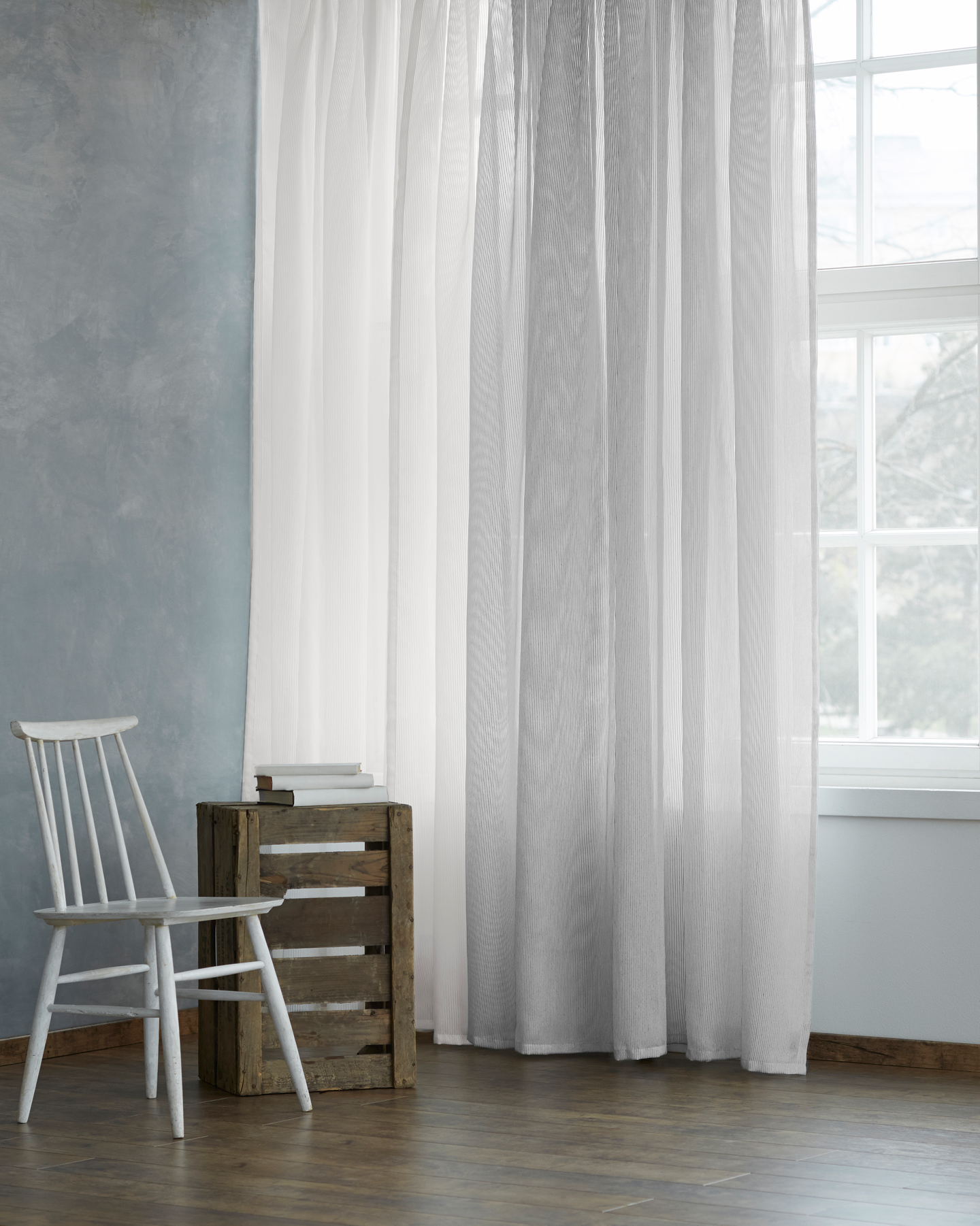 Valmisverho Cello Stripe 140x250cm luonnonvalkoinen