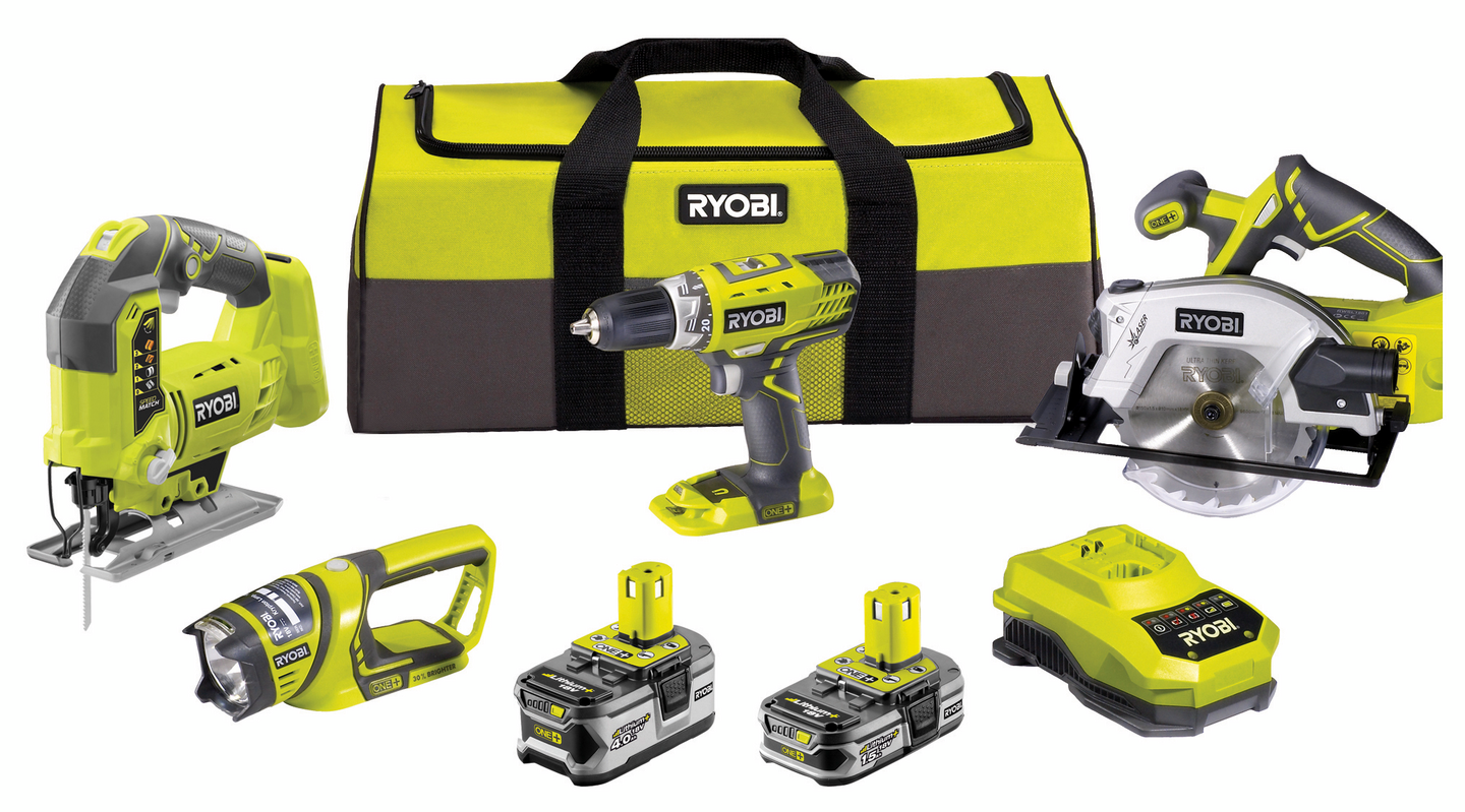 Akkukonesetti Ryobi R18CK4A-LL99S 18V - K-Rauta
