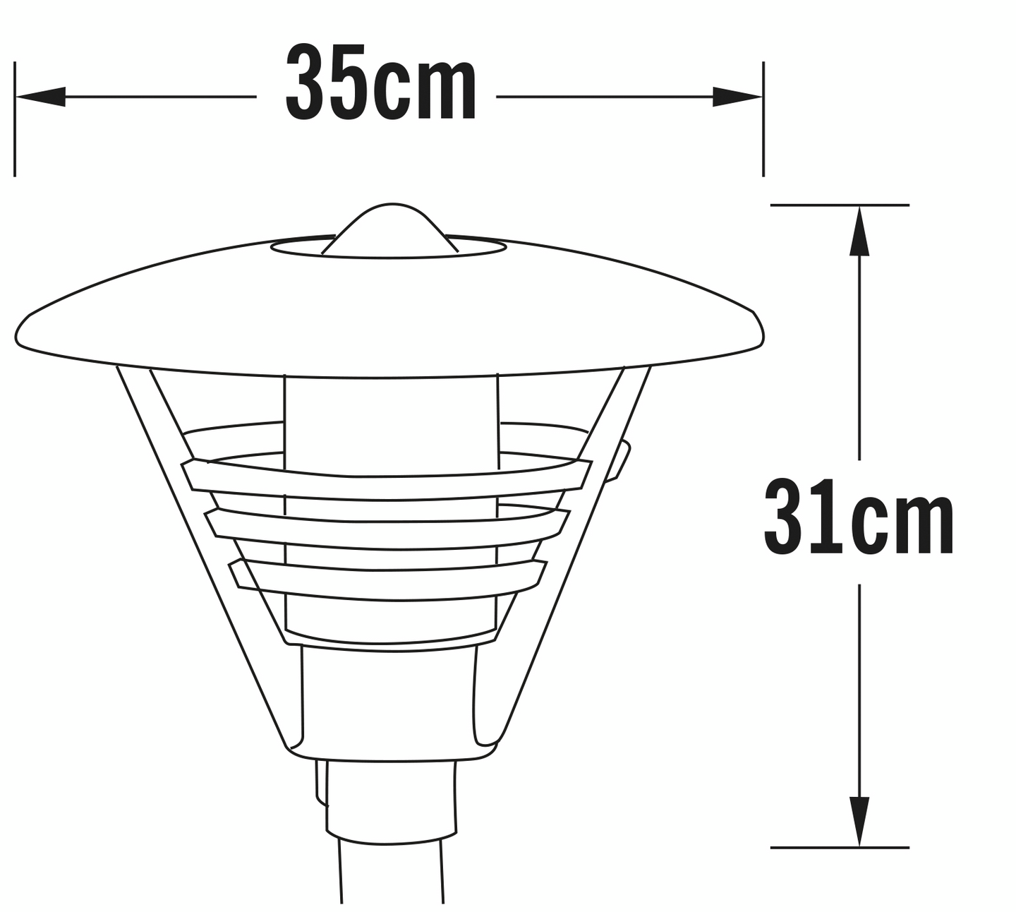Pylväsvalaisin Konstsmide Gemini valkoinen