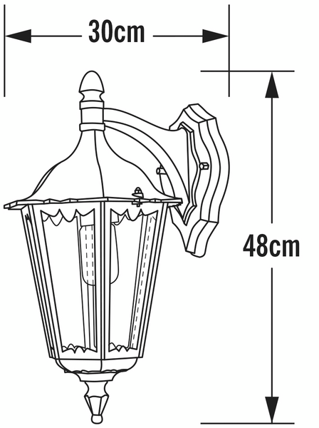 Ulkoseinävalaisin Konstsmide Firenze musta