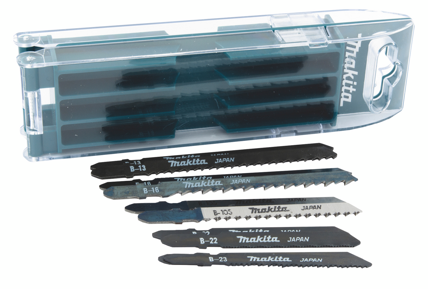 Pistosahanteräsarja Makita B-44410 10-osainen puulle ja metallille