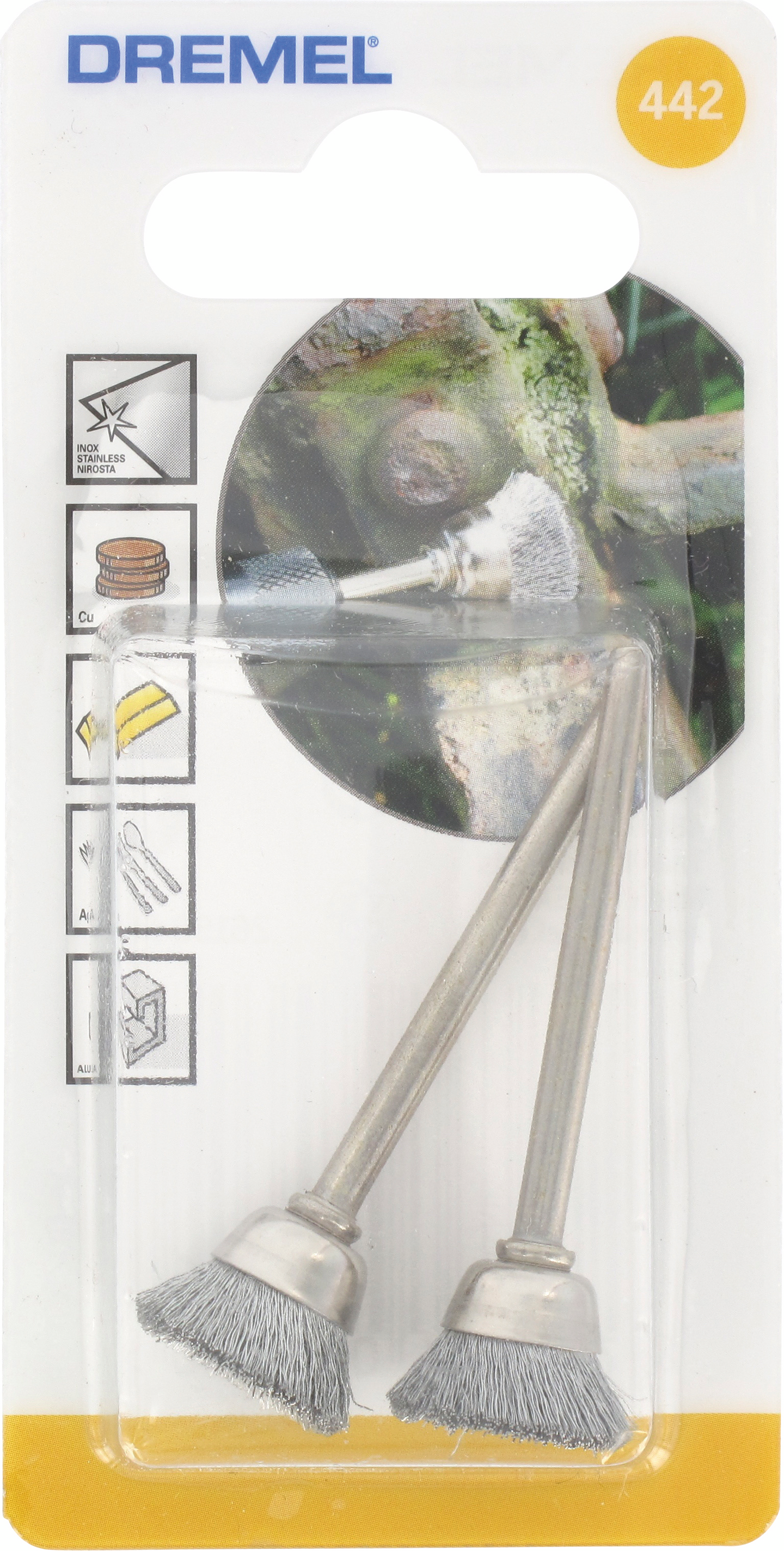 Hiiliteräsharja Dremel 442 13mm 2kpl