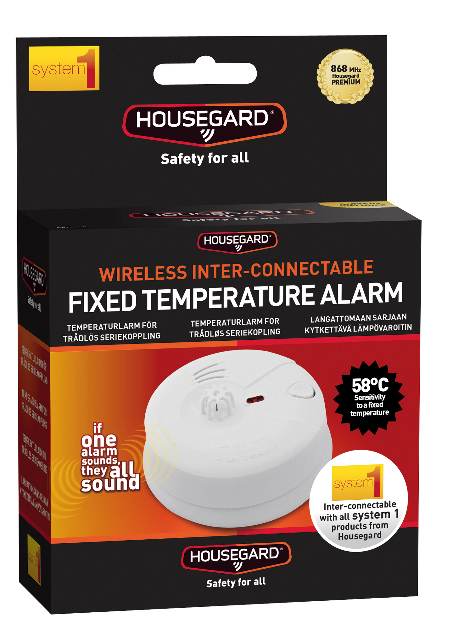 Lämpövaroitin Housegard System1 HA220WS 868MHz