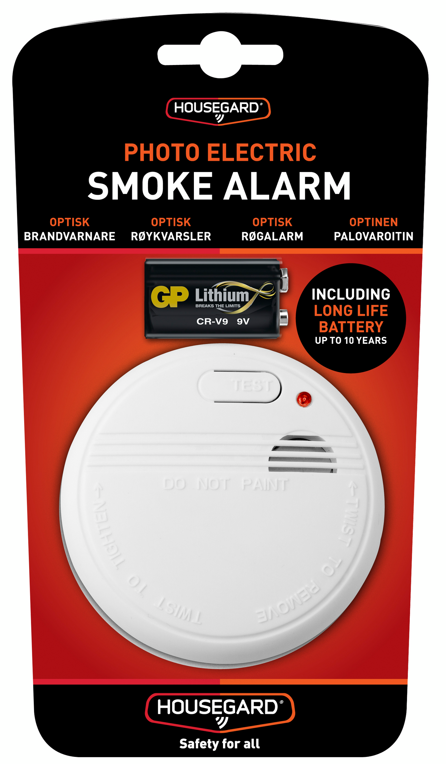 Palovaroitin Housegard optinen SA402S 10V paristolla