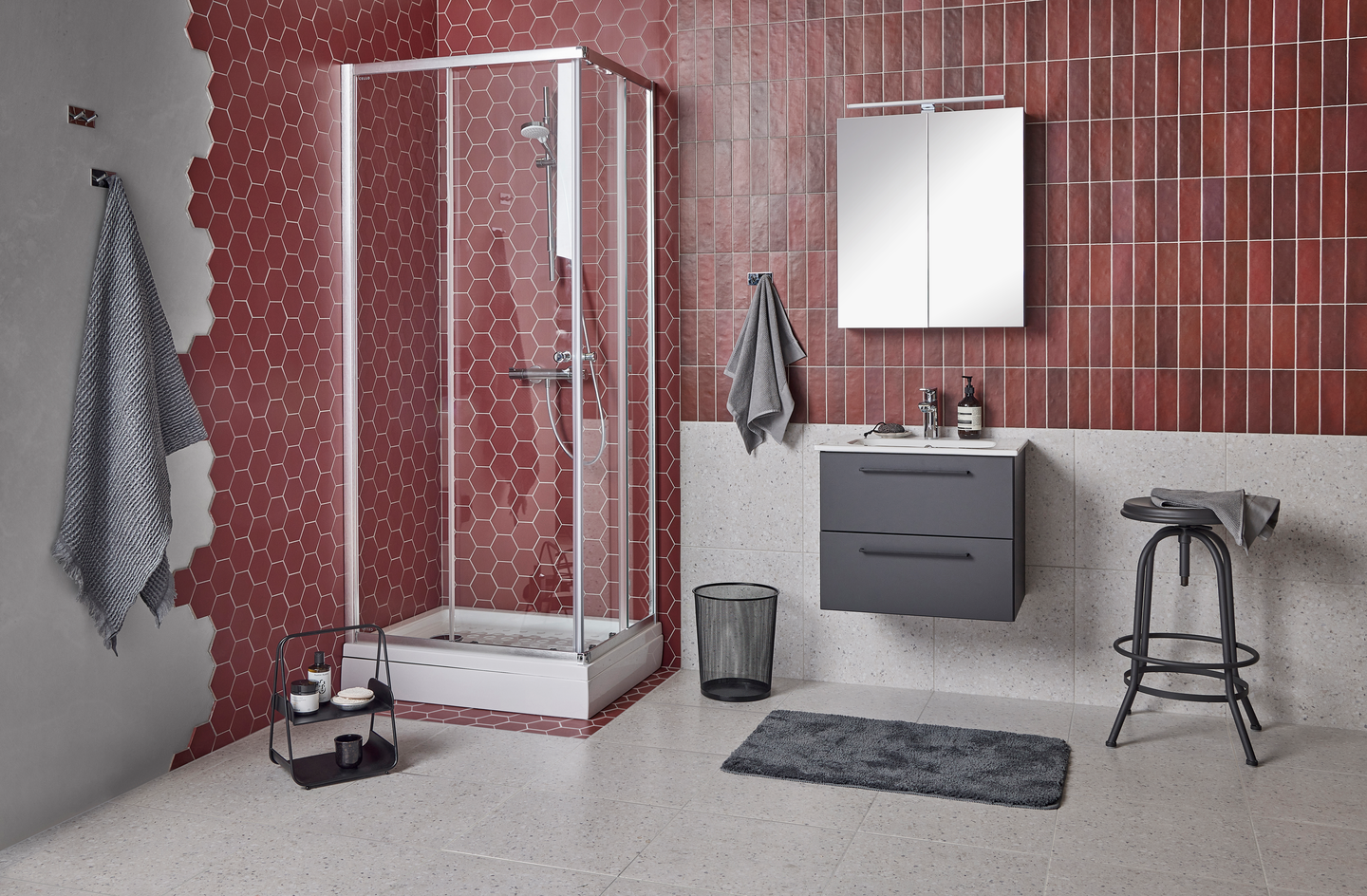 Suihkuallas Cello Foyle 70x90 valkoinen