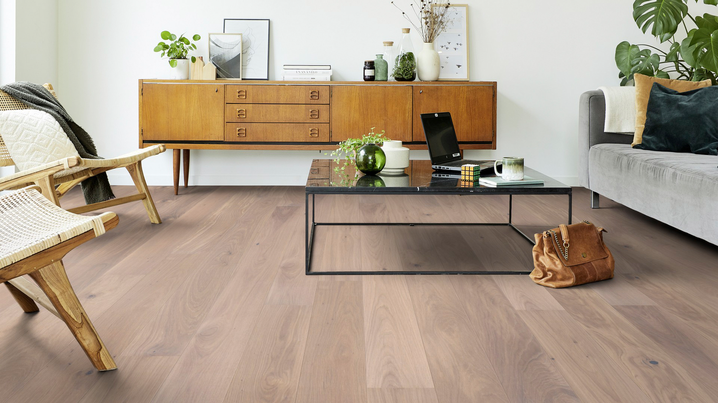 Parketti Tarkett Prestige tammi Satin White 1-sauvainen