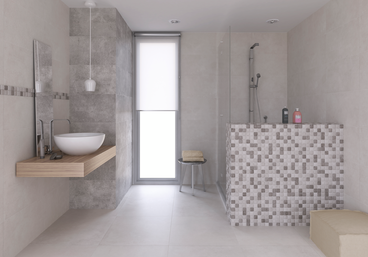 Seinälaatta Cello Atrium Kiel 33,3x55 harmaa matta 1,84m²