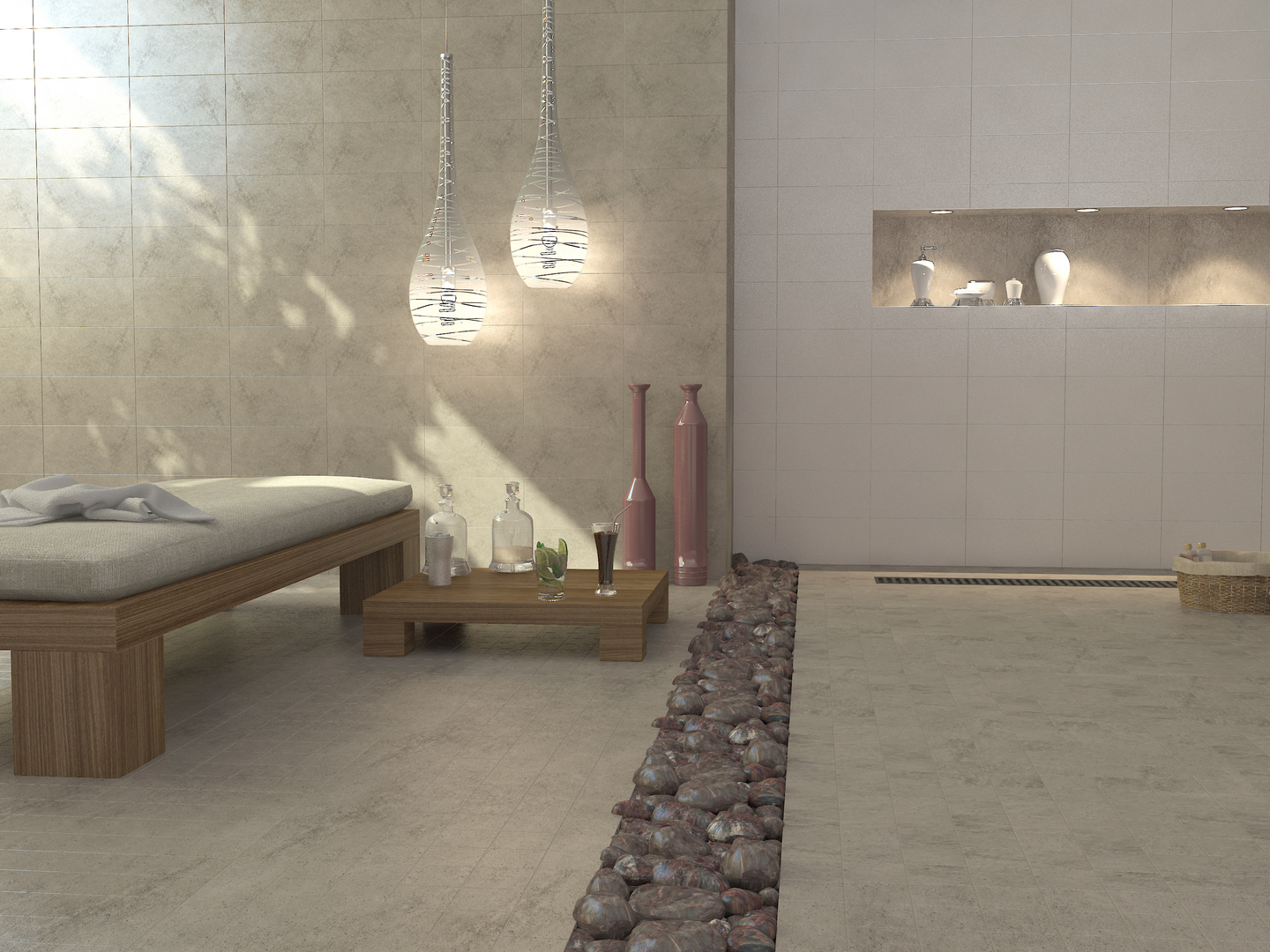 Lattialaatta Cello Reflex 9,7x9,7 Sand hiekka 1,44m²