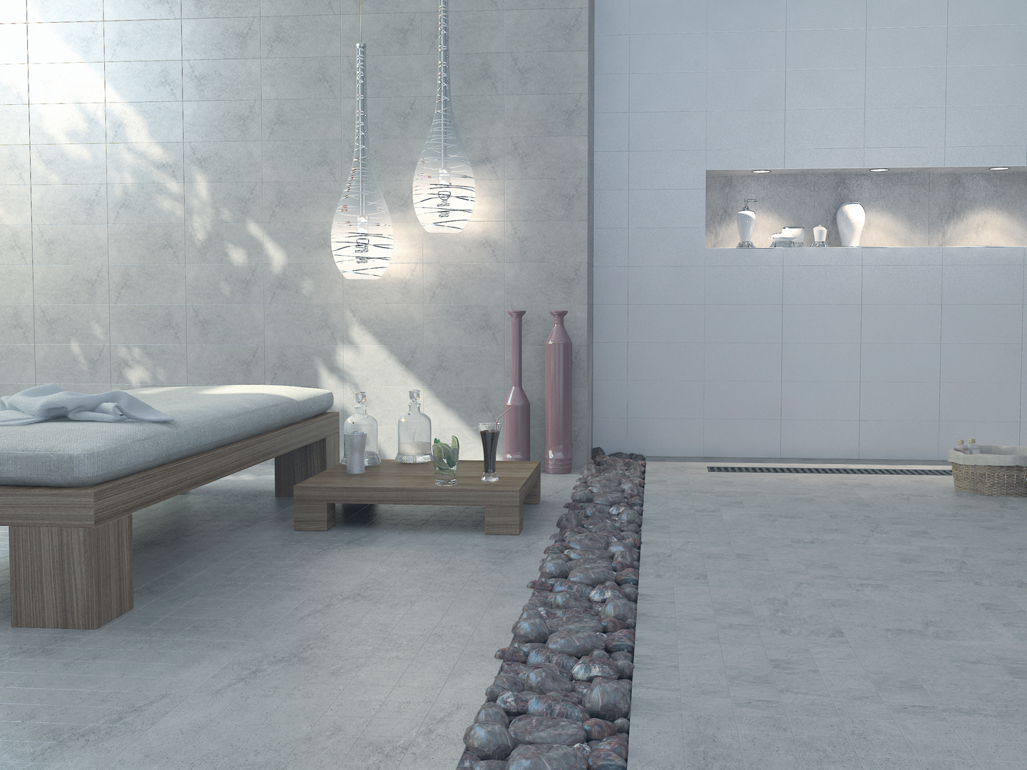 Lattialaatta Cello Reflex 9,7x9,7 Titan harmaa 1,44m²