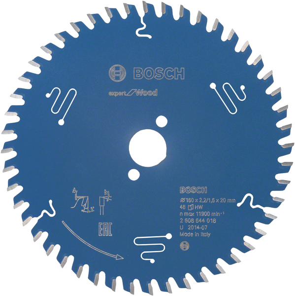 Pyörösahanterä Bosch Expert for Wood 160x20x2,2mm Z48