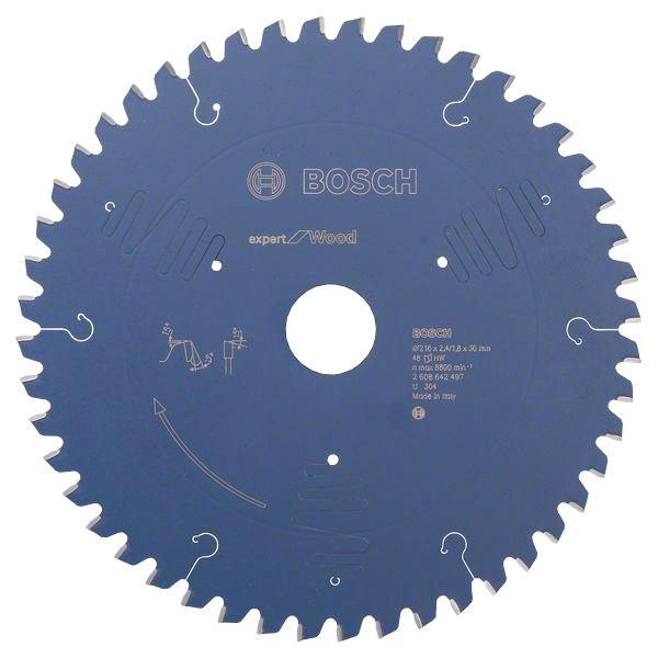 Pyörösahanterä Bosch Expert for Wood 216x2,4/1,8x30mm Z48