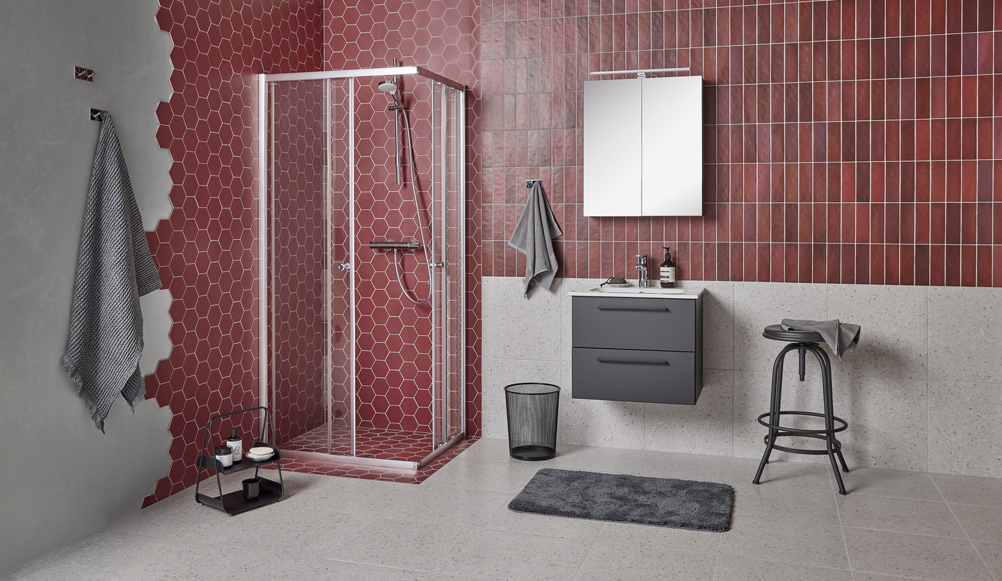 Suihkunurkka Cello Fraser 70x90 kirkas