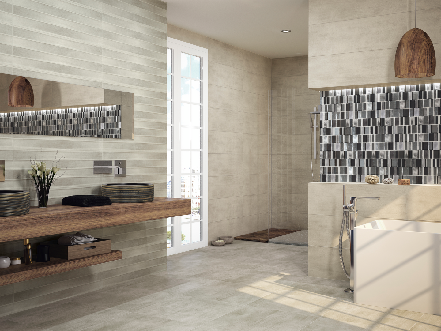 Mosaiikki Lens lasi/metalli 30x30 musta-hopea