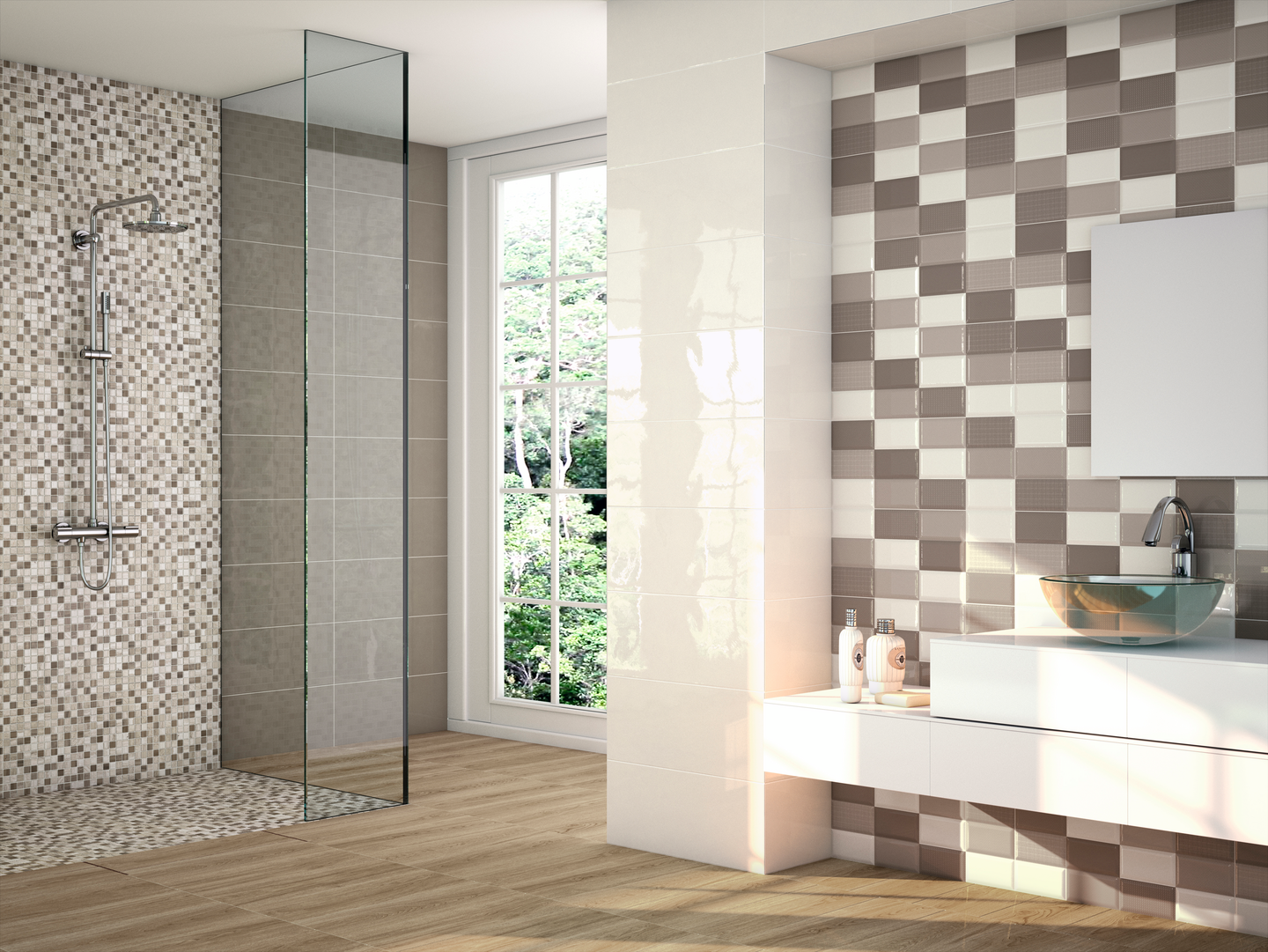 Mosaiikki Kolda kivi 30,5x30,5 beige-ruskea
