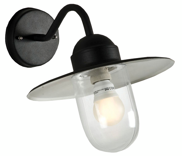 Ulkoseinävalaisin Airam Arvika E27 60W IP44 musta