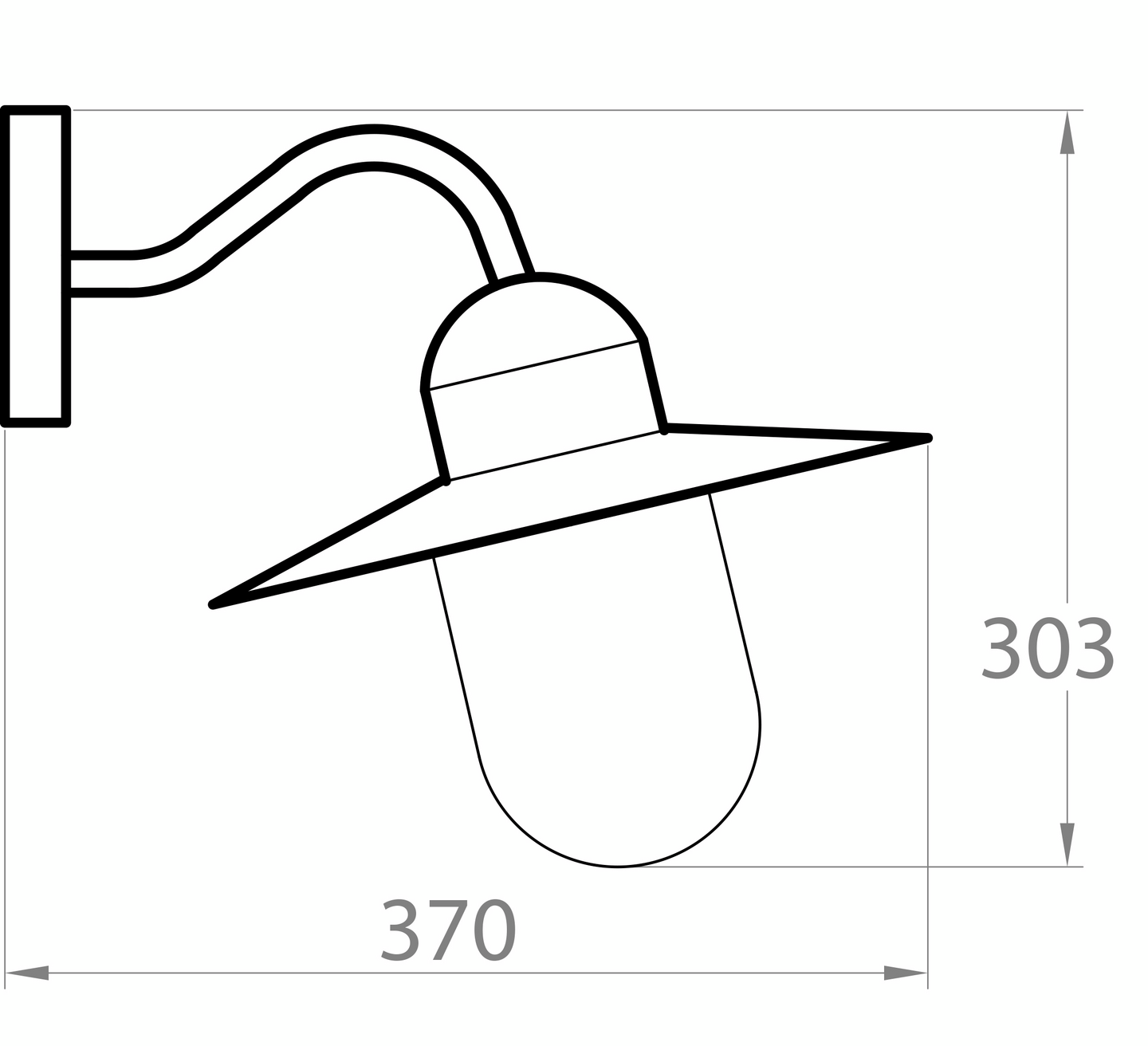 Ulkoseinävalaisin Airam Arvika E27 60W IP44 musta