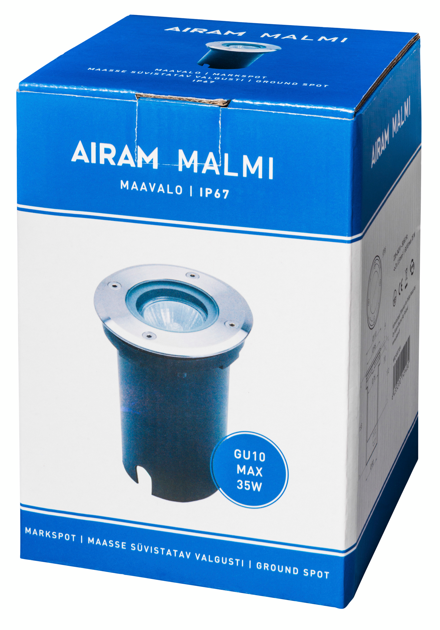 Uppomaavalaisin Airam Malmi GU10 IP67