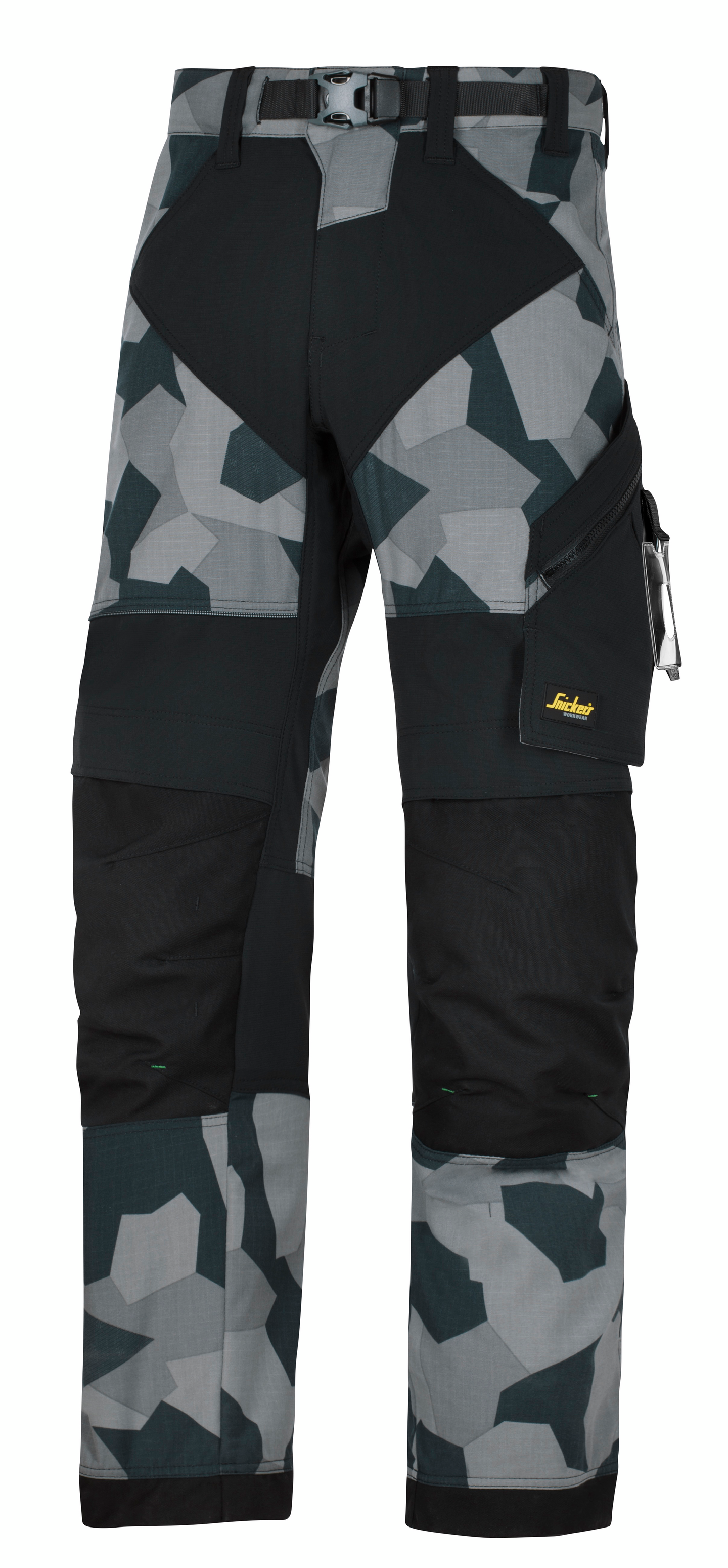 Työhousut Snickers FlexiWork 6903-8704 harmaa-musta Camo koko 46 - K-Rauta