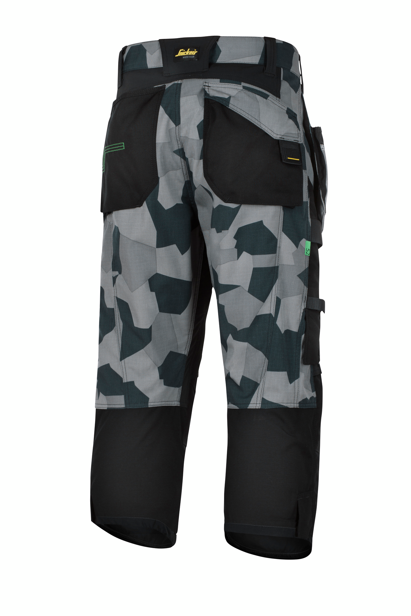 3/4-housut Snickers 6905-8704 harmaa-musta Camo